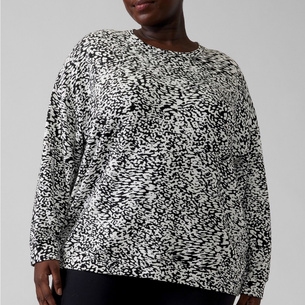 Athleta printed balance pullover size 2x